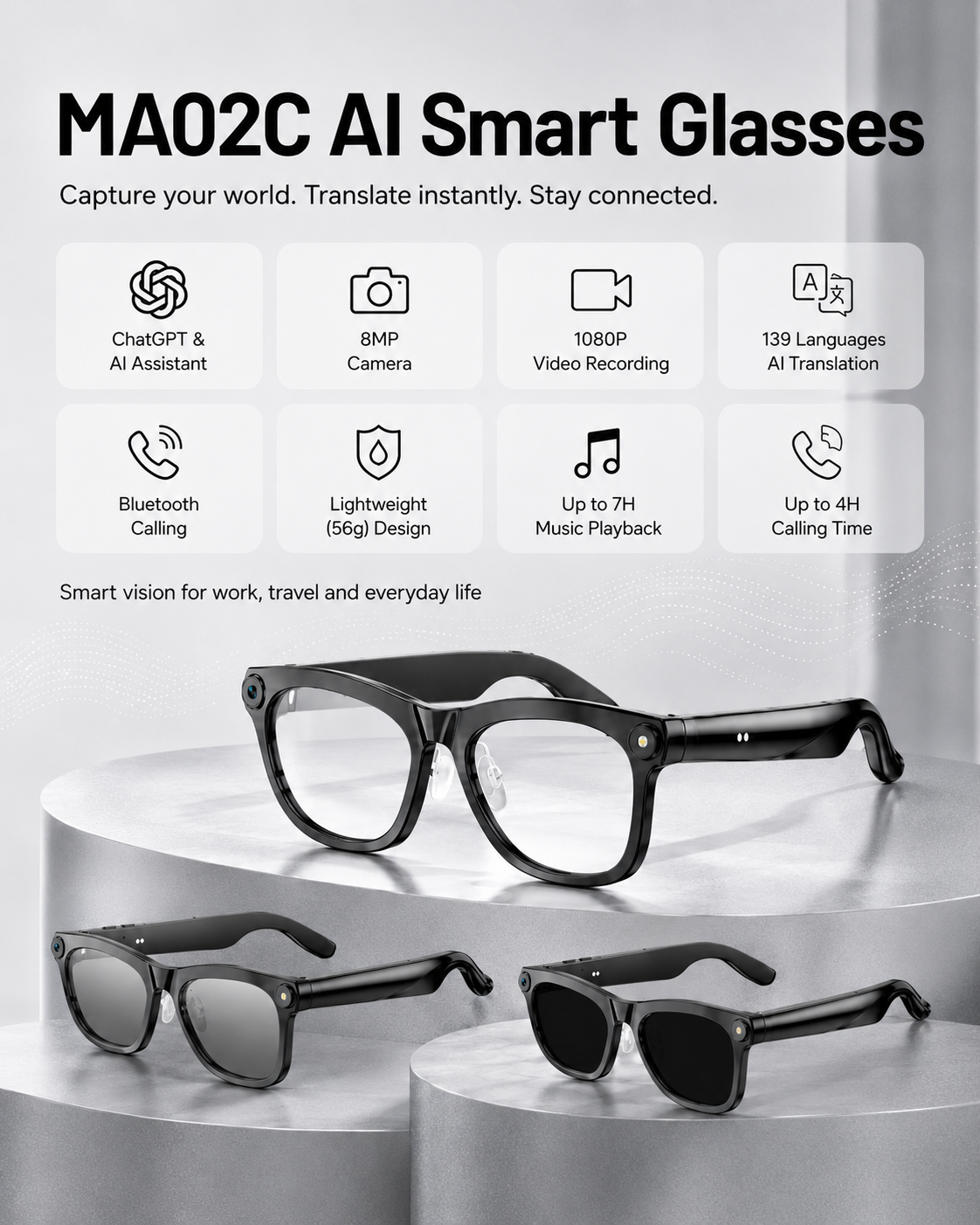 MA02C AI Smart Glasses